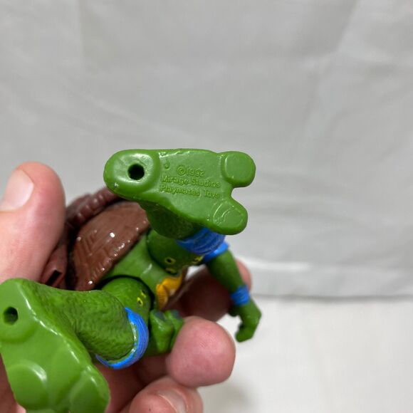 TMNT Leonardo 1992 4” Rubber Action Figure Playmates Vintage Movie Toy - Picture 7 of 7